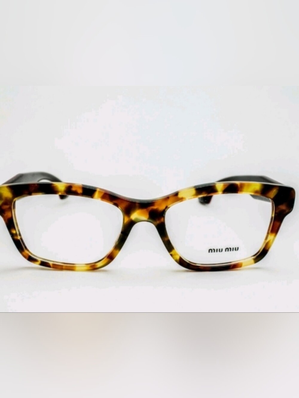 Miu Miu Tortoiseshell Eyeglasses in Brown and Amber with Glitter Accents 🔥🔥🔥